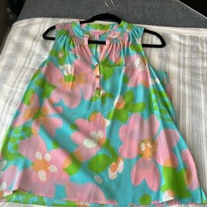 Lilly Pulitzer Elsa silk floral tank